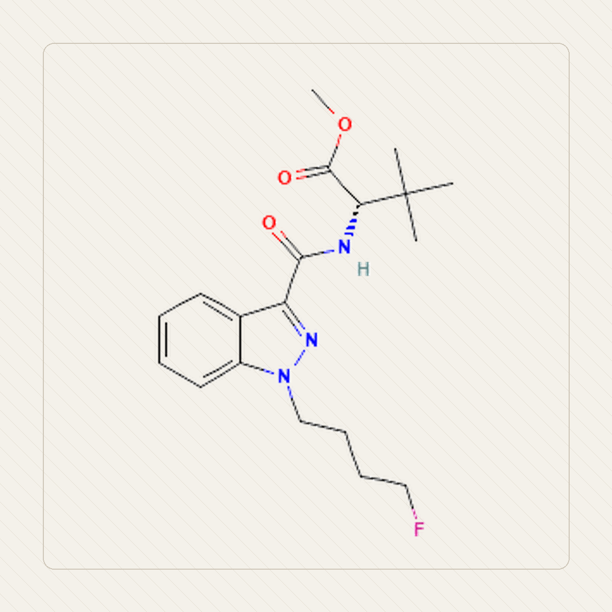 4F-MDMB-BINACA 4F-MDMB-BUTINACA, kennslumynd af sameindabyggingu