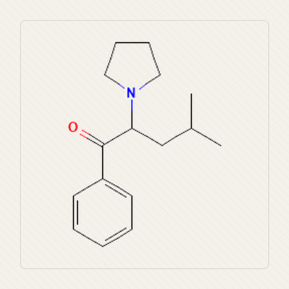 α-PHiP Alfa-PiHP, kennslumynd af sameindabyggingu
